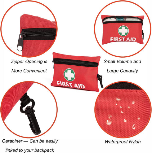General Medi Mini First Aid Kit, 110 Piece Small First Aid Kit - Includes Emergency Foil Blanket, Scissors for Travel, Home, Office, Vehicle, Camp...