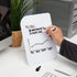 Glass Dry Erase Board with Easel and Marker for Office, Home and School Supplies, 8.25"x 5.9", White...
