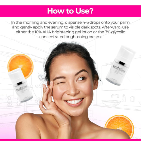 Vitamin C Brightening Serum for women - Hyaluronic Acid Serum for Skincare - Brightening, Anti-Wrinkle Serum - Hydrating, Anti-Ageing Serum - Para...