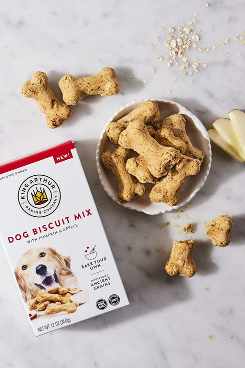 King Arthur Baking Company Dog Biscuit Mix, Pumpkin & Apple, Homemade Dog Treats, 12oz...