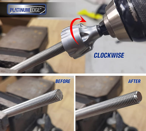 PLATINUMEDGE Deburring External Chamfer Tool, YG8 Carbide Blade, Deburring Drill Bit, Remove Burr Tools, Quick Release 1/4inch Hex Shank, Repairin...