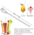 Long Handle Iced Teaspoon 8-Piece, Comicfs 7-Inch Stainless Steel Mixing Stirring Square Spoons for Cocktail Ice Cream Milkshake Cold Drink Ice Co...