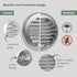 Vent Systems 4'' Inch Galvanized Steel Soffit Vent Cover - Round Air Vent Louver - Ventilation Grille - Integrated Insect Screen - HVAC Vents for ...