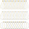 120Pcs Beading Hoop Earrings for Jewelry Making,Round Beading Earrings Hoop Bulk Jewelry Making Beading Supplies Teardrop Rhombus Geometric Earrin...