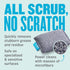 E-Cloth 2-Pack Non-Scratch Scrubbing Pads, Microfiber Scrubber and Dish Sponge, Ideal for a Streak-Free Clean Grill, Cast Iron and Dishes, Washabl...