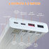 Portable Charger with Built in Cables,Mandarooker 10000mAh Power Bank with LED Lamp Fast Charging USB C External Battery Pack Phone Charger with L...