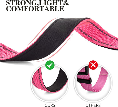2 Pack Reflective Dog Collar for Small Dogs Girl Boys,Nylon Durable Soft Padded Neoprene Male Female Dog Collars for Medium Puppy Extra Large Dogs...