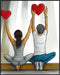 Posterizer 1 pcs-Valentine’s Day couple's yoga-cute poster-Romantic Art-Holiday Poster Collection-Gift for Couples boyfriend girlfriend Husband Wi...