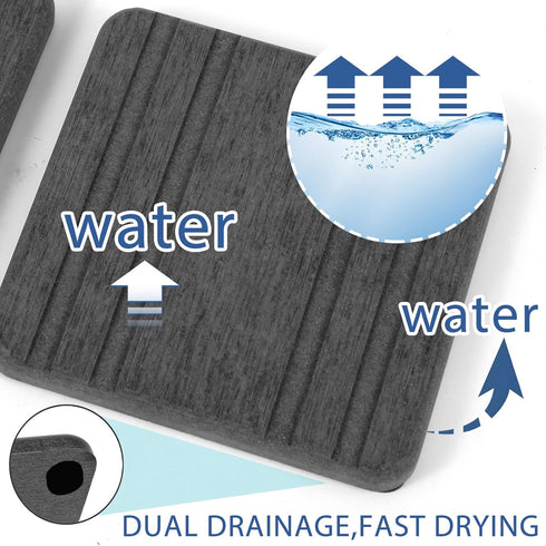 3PCS Water Absorbing Stone Tray, DryingNeat Diatomite Stone Sink Tray, Instant Dry Sink Coasters, Kitchen Sponge Hand Soap Holder, Countertop Fast...