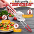 Extra Long Tongs for Cooking & Grilling 17.3" - Heat-Resistant Kitchen Tongs with Silicone Tips for Convenient Flipping Food on BBQ - Stainless St...