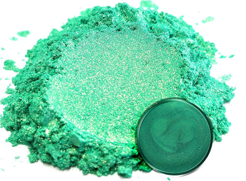 Eye Candy Pigments Premium Green Mica Powder - Kabosu (25gr) - for Epoxy, Resin, Soap, Paint, Woodworking, Acrylic Pouring, Bath Bombs, Fishing Lu...