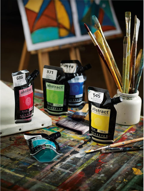 Sennelier Abstract Acrylic Paint Pouch, 4.05 Fl Oz (Pack of 1), Burnt Umber...