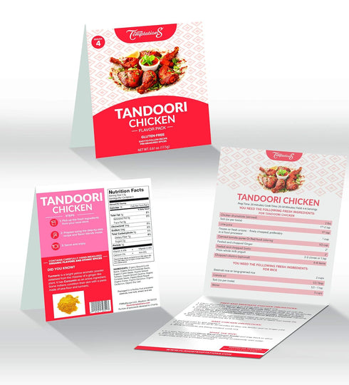 Tandoori Chicken and Cumin Rice Indian food spices kit by Flavor Temptations | Home Cook Authentic Indian food | Gluten Free, Salt Free, All Natur...