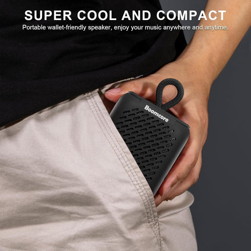 Portable Bluetooth Speakers, Waterproof Small Speaker with Stereo Sound, 12H Playtime, Wireless Bluetooth Speaker IPX7 for Outdoor, Shower - Black...