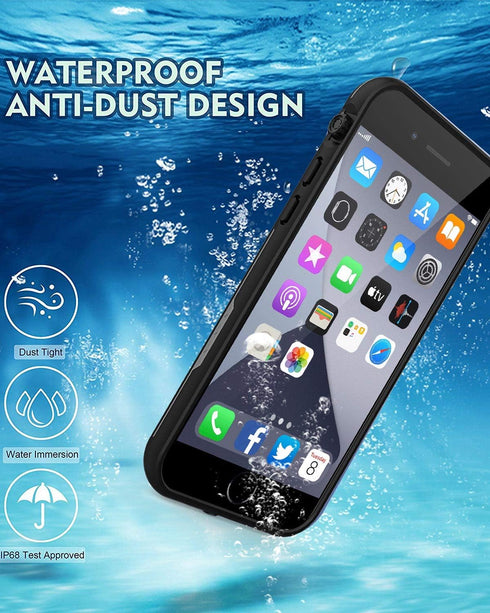 for iPhone SE 2020 Waterproof Case, for iPhone 8 7 Waterproof Case Cover with Screen Protector, Life Shockproof Snowproof Phone Case for iPhone 8 ...