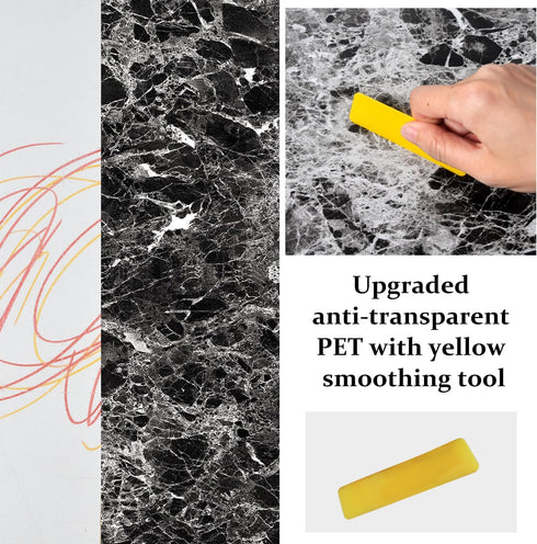 DUUEIHHUER Marble Contact Paper Peel and Stick Self-Adhesive Wallpaper Removable Wallpaper Shelves Drawer Lining Furniture Renovation Home Decorat...