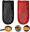 Striped Cast Iron Skillet Handle Cover, Pan Pot Handle Covers Heat Resistant, Hot Handle Covers Durable Pot Holder Sleeve, Machine Washable Handle...