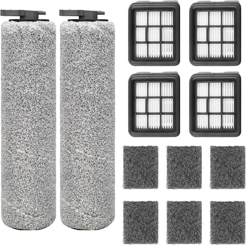 12 PCS Replacement Brush Roller Filter Set Compatible with Bissell HF3 3649A Vacuum Cleaner, Efficient Cleaner Filter Set Compatible with HF3 - In...