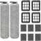 12 PCS Replacement Brush Roller Filter Set Compatible with Bissell HF3 3649A Vacuum Cleaner, Efficient Cleaner Filter Set Compatible with HF3 - In...