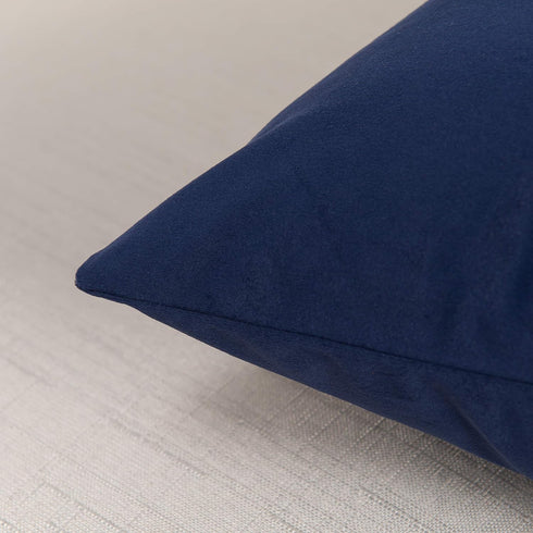 Elegant Comfort Pack of 2, Velvet Soft Solid Decorative Square Throw Pillow Covers Set Cushion Case for Sofa Bedroom Car, 18 x 18, Navy Blue...