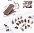 JANYUN 30 Pack Mini Heavy-Duty Hook Clip Set Curtain Clips for Photos Home Decoration Art Craft Display (Copper)...