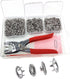 KAXIMON Snap Fasteners Kit 200 Sets, Metal Snap Button Kit with Fastener Pliers No Sewing, 9.5mm Snap on Button Kit Rust Proof DIY Press Studs But...