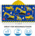 Kids Beach Towel With Hood - Excavators Vehicles Engineering Theme for Boys Girls, Microfiber Soft Bath Poncho Bathrobe Wrap Robe for Swim Pool - ...
