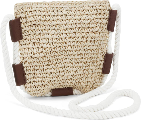 Straw Bags for Women Beach Wicker Purse Woven Rattan Clutch Shoulder Bag Small Purses for Women Crossbody Purses for Women Crossbody Sling Bags fo...