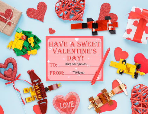 Geefuun 24 Sets Valentines Cards for Kids - 24 Scratch Off Jokes Cards + 24 Dinosaur Building Blocks Classroom School Exchange Gifts Love Party Fa...