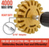 TCP Global Rubber Eraser Wheel with Drill Adapter - 4” Knobby Slotted Edge Pad - Decal Remover Wheel - Sticker Remover Tool - Removes Adhesives on...