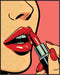 Posterizer 1 pcs-Baddie Lips and Lipstick Boss Lady-Art in Pop Style-Abstract & Modern Art-Gifts for Women-Living Room Bedroom Decor- unframed wal...