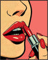 Posterizer 1 pcs-Baddie Lips and Lipstick Boss Lady-Art in Pop Style-Abstract & Modern Art-Gifts for Women-Living Room Bedroom Decor- unframed wal...