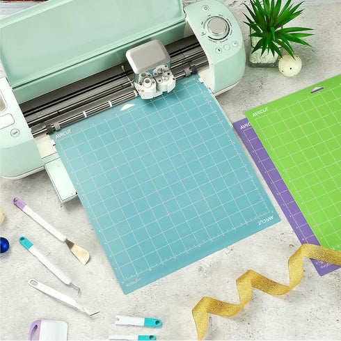 AIRCUT Cutting Mat for Cricut Maker 3/Maker 4/Maker/Explore 3/4/Air 2/Air/One(12x12 Inch, StandardGrip, LightGrip, StrongGrip) Variety Adhesive St...