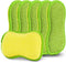 Multi-Purpose Scrub Sponges for Kitchen by SmilePowo Non-Scratch Microfiber Sponge Along with Heavy Duty Scouring Power - Effortless Cleaning of D...