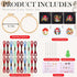 Juexica 6 Pcs Mushroom Cross Stitch Sets Mushroom Embroidery Kit for Beginners with Pattern and Instructions, 2 Embroidery Hoops, 6 Needles, Needl...