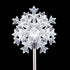 Alpine Corporation 33" H Outdoor Solar 3D Snowflake Garden Lawn Stakes with LED Lights (Set of 2)...