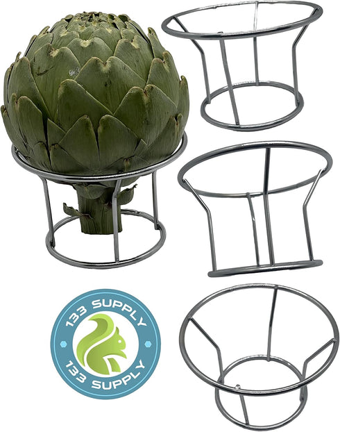 2 Stainless Steel Artichoke Holders for Steaming Pot - Kitchen Artichoke Cooking Stands Food Steamers for Artichokes, Artichoke Steamer Stand Rack...