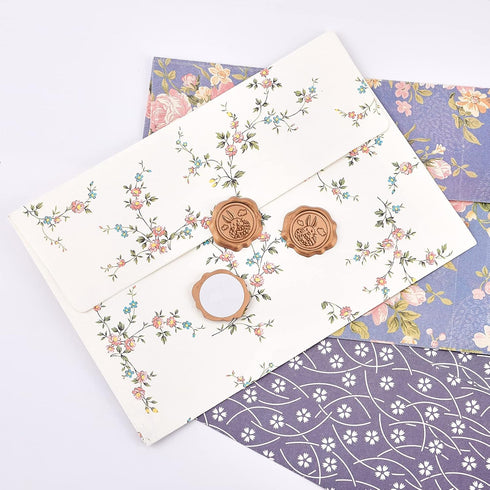 CRASPIRE 50PCS Adhesive Wax Seal Stickers Easter Themed Wax Seal Stickers Wedding Invitation Envelope Seals Vintage Pre-Made Wax Stickers for East...