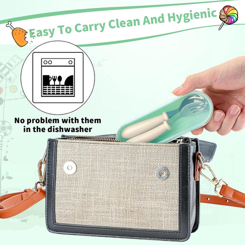 9 Pieces Toddler Utensils Stainless Steel Fork and Spoon Safe Baby Silverware Set, Kid Safe Utensils Children's Flatware Kids Cutlery Set with Rou...