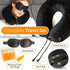 Aeris Memory Foam Travel Pillow for Airplanes - Best Airplane Neck Pillow for Long Flights - Plane Accessories Carry Bag to Save Space, Ear Plugs ...
