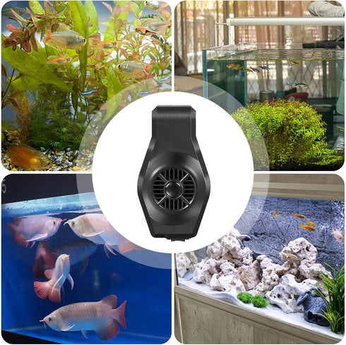 Aquarium Chiller Fan, 2-Level Speed Adjustable Fish Tank Cooling Fan Fish Tank Fan Aquarium Cooling Fan Quiet Aquarium Fan Wind Angle Adjustable C...