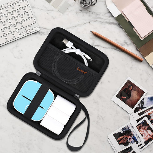 Canboc Carrying Case Compatible with Phomemo M02/ T02 Mini Printer Sticker Printer, Pocket Thermal Bluetooth Sticker Maker Box for Thermal Paper, ...