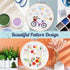Embroidery Starter Kit for Beginners with Instructions, 3 Stamped Designs, 1 Bamboo Hoop, Thread Set, 9 Needles, Scissor, Threader, Seam Ripper......