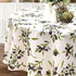 CAIT CHAPMAN HOME COLLECTION Four Seasons Series Olive Leaves and Branches Printed Nature Botanic Easy-Care Fabric Tablecloth (Olive Branch, 70" R...