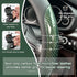 XCBYT Car Steering Wheel Cover Green - Universal Fit 14.5-15 Inch Carbon Fiber Steering Wheel Cover Sport Style with Anti-Slip Microfiber Leather ...
