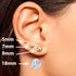 Freshwater Cultured Pearl Earrings Stud AA Graded 6-10mm Pink Stud Earrings for Women with 925 Sterling Silver Settings and Jewelry Gift Box - Ori...