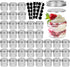 CycleMore 40 Pcs 4oz Clear Glass Mini Mason Jars With Silver Separable Lids and Diamond appearance, Small Spice Canning Jars for Honey, Jam, Jelly...