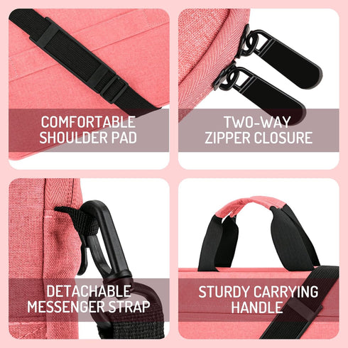 15.6-16 Inch Laptop Sleeve Shoulder Bag Waterproof Notebook Chromebook Computer Carrying Case Compatible with 15.6 inch Acer Asus Dell HP Thinkpad...