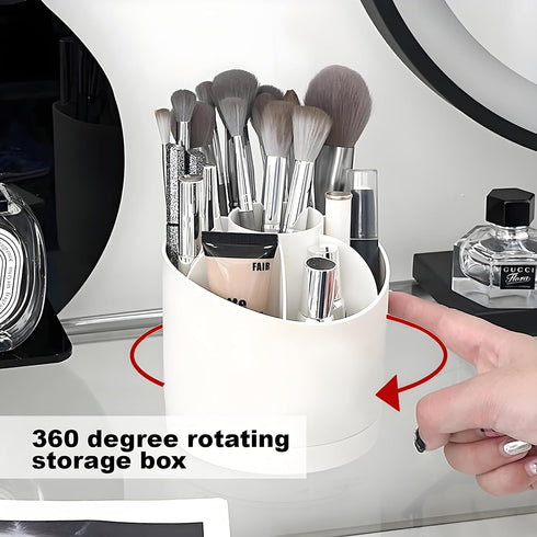 Makeup Brush Holder with 7 Compartments, 360 Degree Rotate for Vanity, Bathroom, Dresser, Makeup Organizer Countertop, Desk Organizers and Storage...