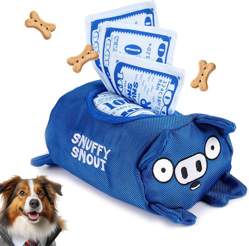 Race&Herd Snuffle Snout Dog Piggy Bank, Dog Toys to Keep Them Busy, Dog Puzzles for Smart Dogs, Dog Enrichment Toys, Money Dog Puzzle Toy, Enrichm...